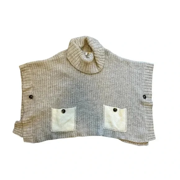 ANTHROPOLOGIE Women’s Moth Poncho Wool Knit Alpaca One size - Picture 2 of 12